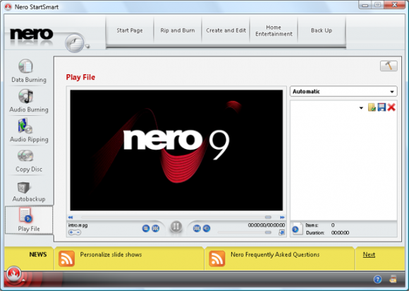Nero 9 – Nero StartSmart – meniul de la care pornesti Nero 9 – Nero StartSmart – meniul de la care pornesti