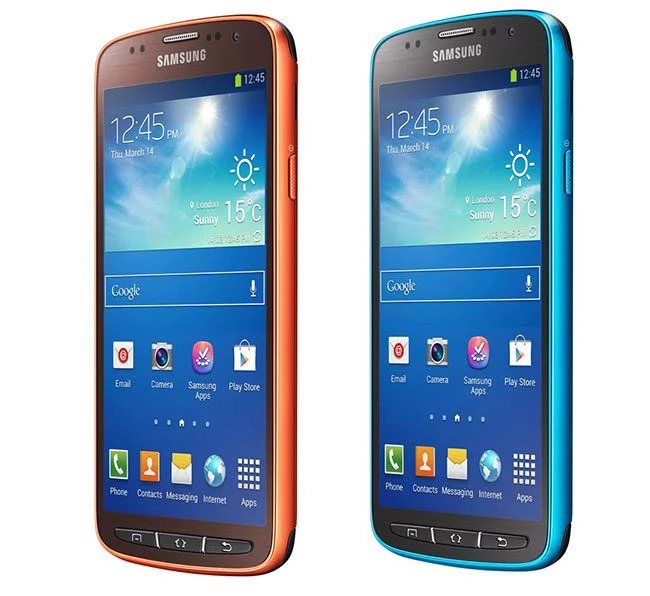 Samsung Galaxy S4 Active Dive Blue și Orange Flare