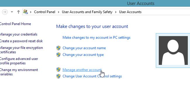 Manage another account