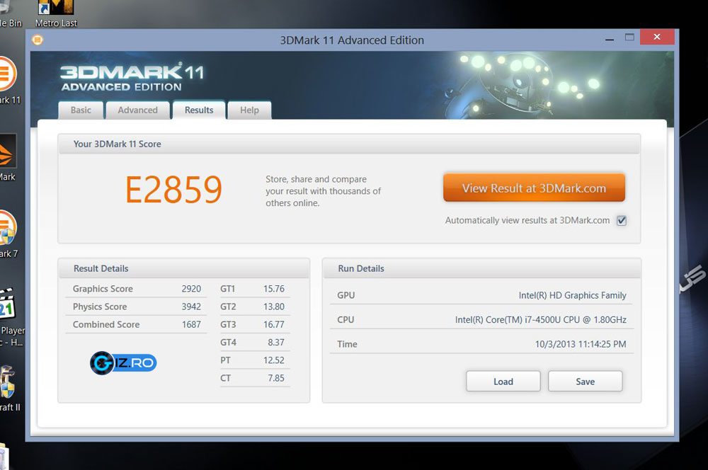 Rezultate obtinute in benchmark de Zenbook UX302LG sunt bune