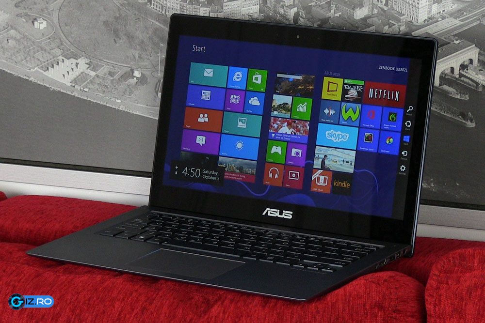 Ecranul lui UX302LG este excelent din aproape toate punctele de vedere