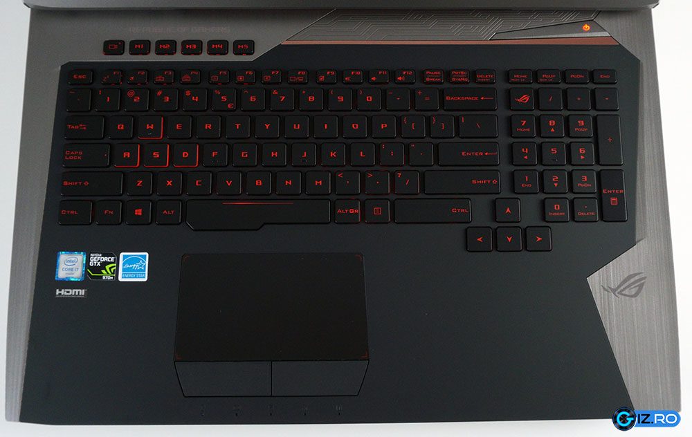 Asus ROG G752 tastatura touchpad