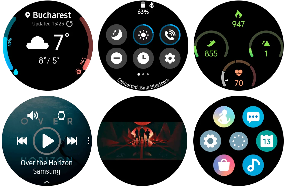 samsung galaxy watch active2 interfata