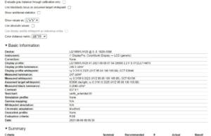 screen report calibrated 1 1