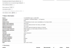 screen report calibrated