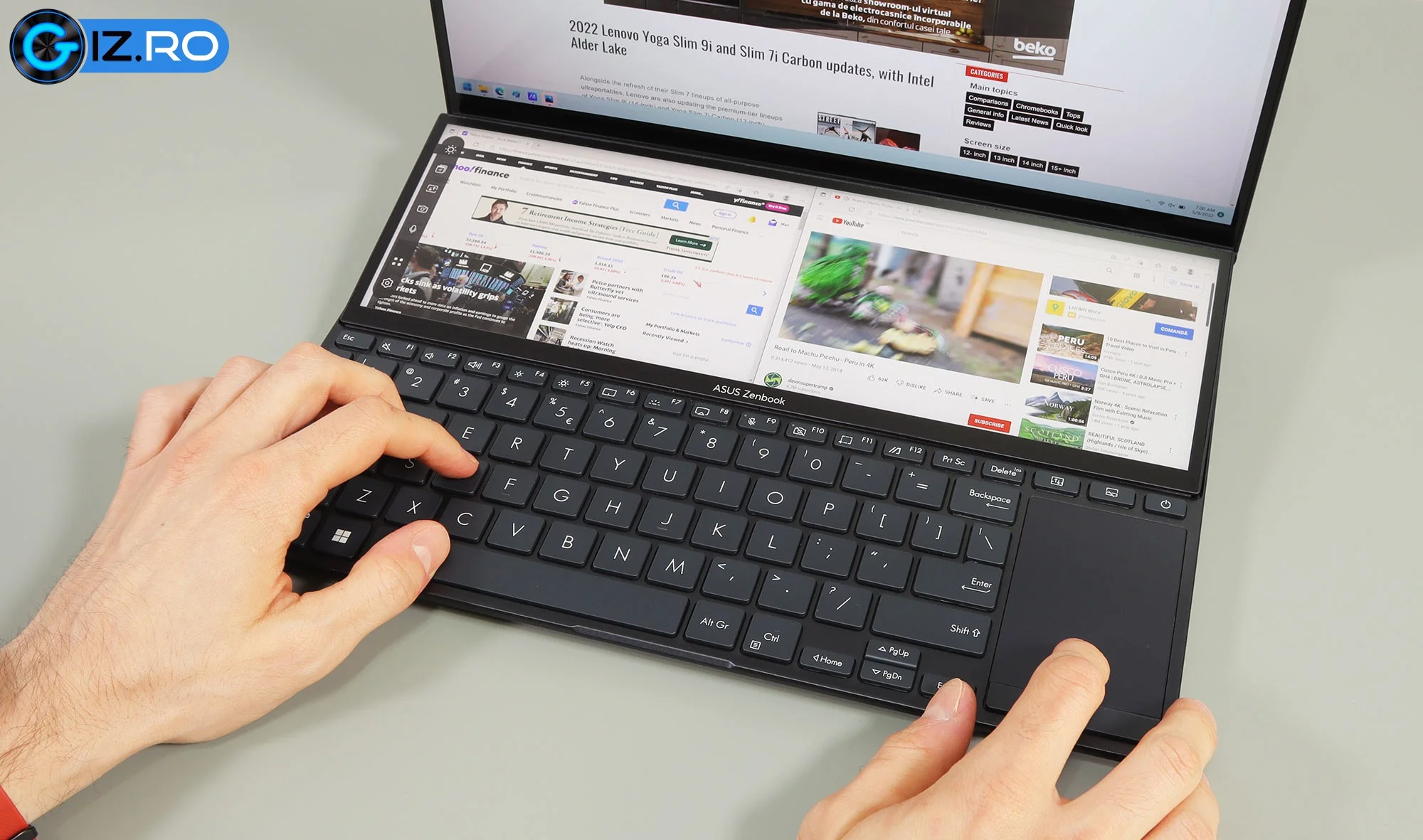 asus zenbook pro 14 duo keyboard clickpad