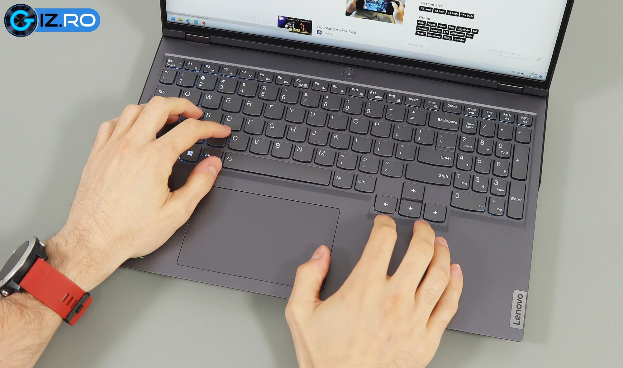 lenovo legion 5i pro keyboard clickpad