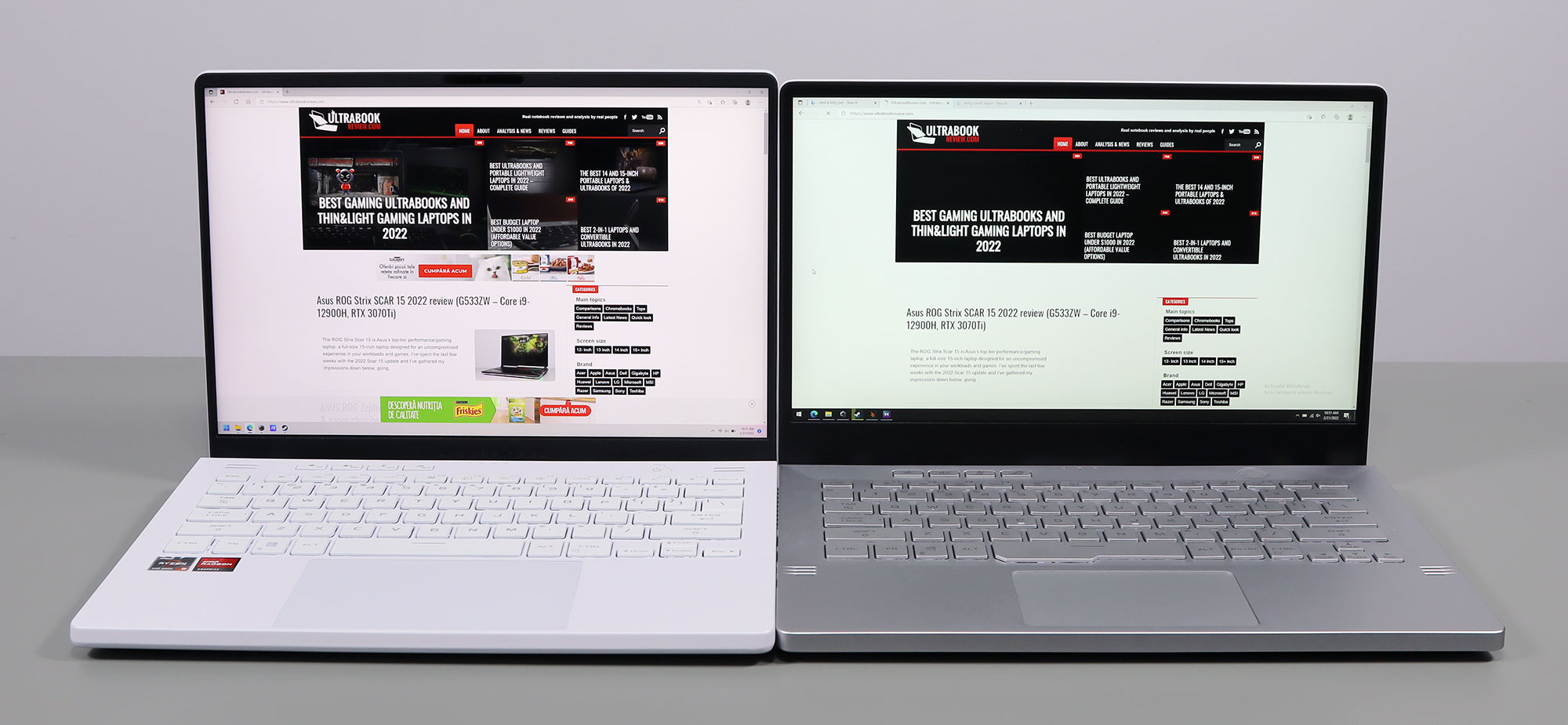 Câteva dintre generațiile de Zephyrus G14 - laptopuri performante cu ecrane de 14-inch