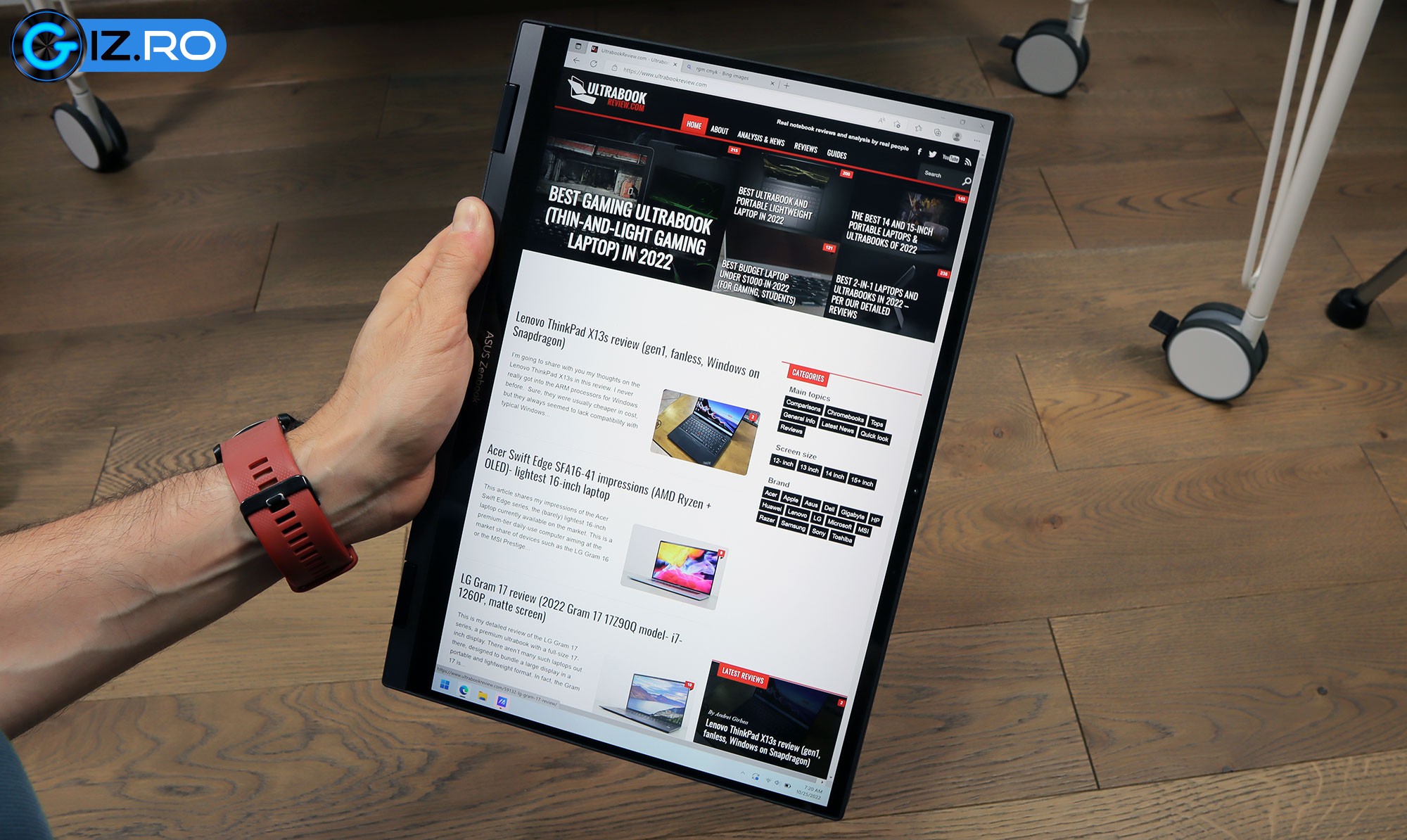 asus zenbook s13 flip modes tablet